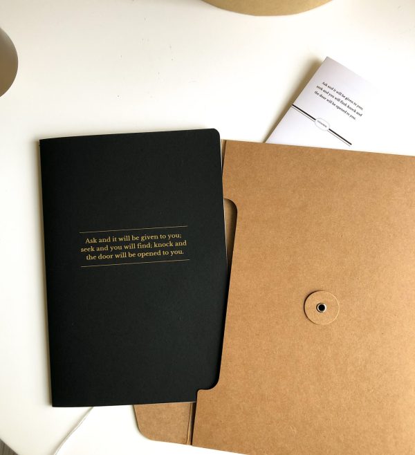 尋找就尋見 燙金字筆記本-黑