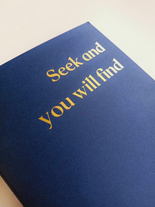 尋找就尋見 燙金字筆記本-普魯士藍