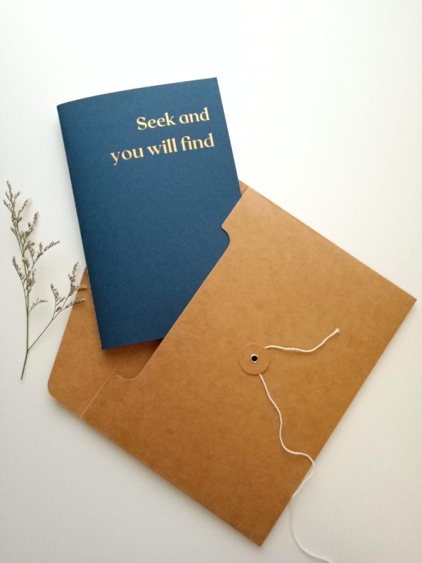 尋找就尋見 燙金字筆記本-普魯士藍